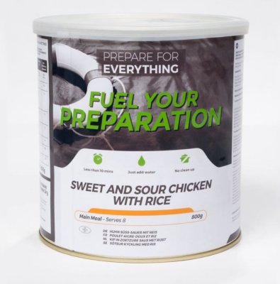 Fuel Your Preparation | Sweet and Sour chicken with rice| Freeze-dried food | 800g