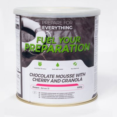 Fuel Your Preparation | Chocolate Mousse with Granola & Cherry | Freeze-dried food | 1050g