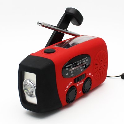 Hand Crank radio with solar cells & 2000 mAh powerbank