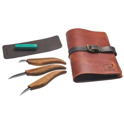 BeaverCraft Wood Carving Tool Set Genuine Leather S15X