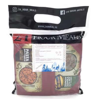 24 Hour Meals | Adventure pack Lightweight Meny 1 Lactos Free | Freeze-dried food | 900g