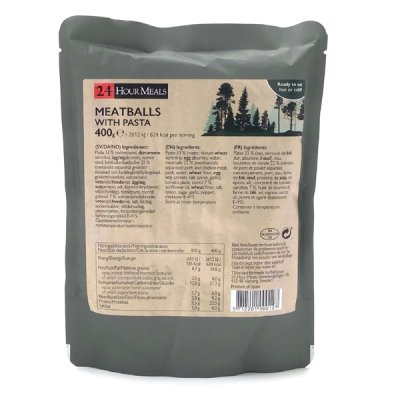 24 Hour Meals | Meatballs with pasta | MRE | 400g