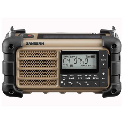 Sangean MMR99 Desert Tan | Handcranked radio with powerbank