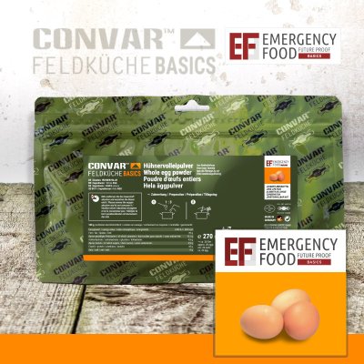 Convar Emergency Food | Chicken Egg Yolk | Freeze-dried food | 270g