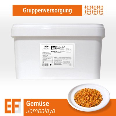 Convar Emergency Food | Vegetable Jambalaya | Freeze dried food | Food ration | 4500g