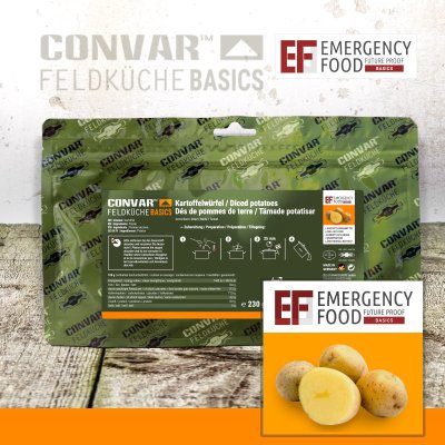 Convar Emergency Food | Emergency Potato cubes | Freeze-dried food | 230g