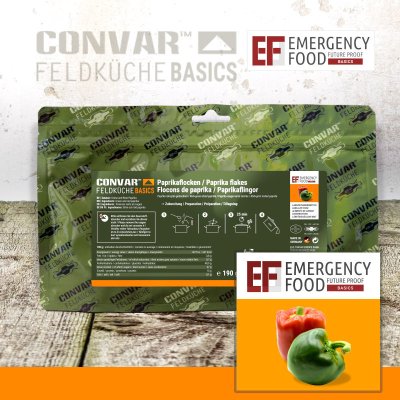 Convar Emergency Food | Emergency Red & green bell pepper | Freeze-dried food | 190g