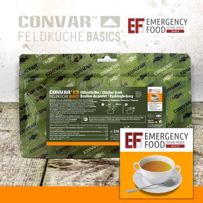 Convar Emergency Food | Basic Chicken Broth | Freeze-dried food | 570g