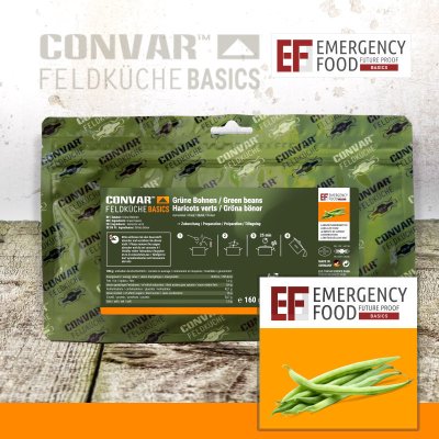 Convar Emergency Food | Emergency Green beans | Freeze-dried food | 160g