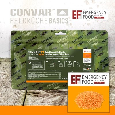 Convar Emergency Food | Emergency Red Lentils | Freeze-dried food | 350g
