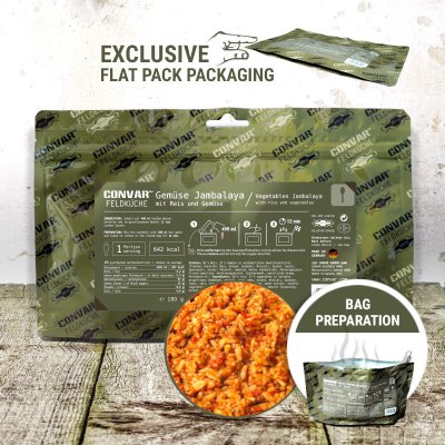 Convar Emergency Food | Vegetable Jambalaya | Freeze-dried food | 180g