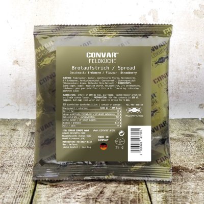 Convar Emergency Food | Strawberry Jam 35g, 10 years shelf life | 35g