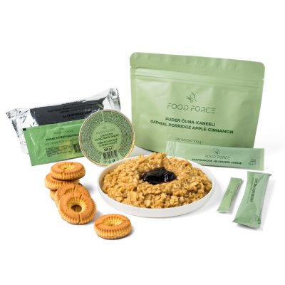 Food Force | Oatmeal Apple-Cinnamon Porridge Breakfast Ration | Freeze-dried food | 377g