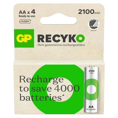 GP Recyko AA battery | 2100mAh, 4-pack