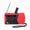 Crank radio with solar cells & 2000 mAh powerbank - Signal red