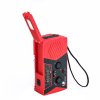 Crank radio with solar cells & 2000 mAh powerbank - Signal red