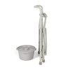 Folding shower chair with toilet function