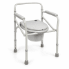 Folding shower chair with toilet function