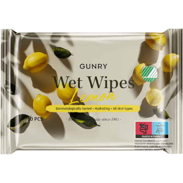 Wet wipe Gunry Lemon 10-pack