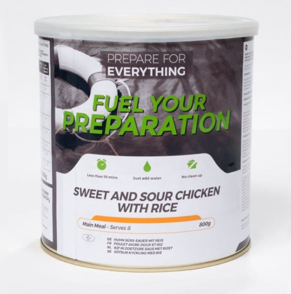 Fuel Your Preparation | Sweet and Sour chicken with rice| Freeze-dried food | 800g