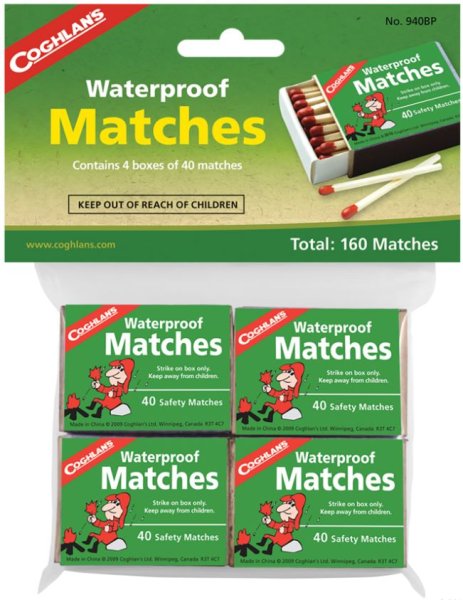 Coghlan´s Waterproof Matches 4 pcs boxes