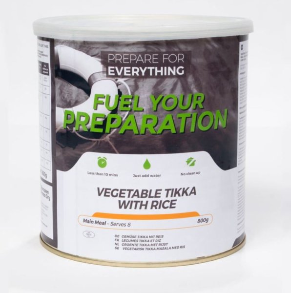 Fuel Your Preparation | Vegetable Tikka with Rice | Freeze-dried food | 800g