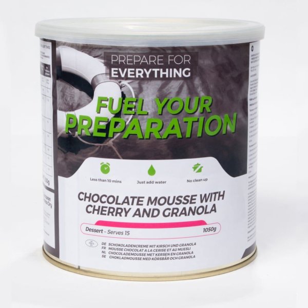 Fuel Your Preparation | Chocolate Mousse with Granola & Cherry | Freeze-dried food | 1050g