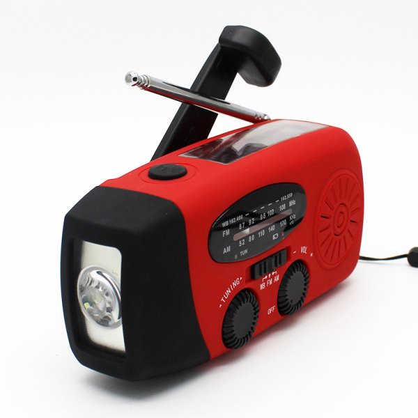Hand Crank radio with solar cells & 2000 mAh powerbank