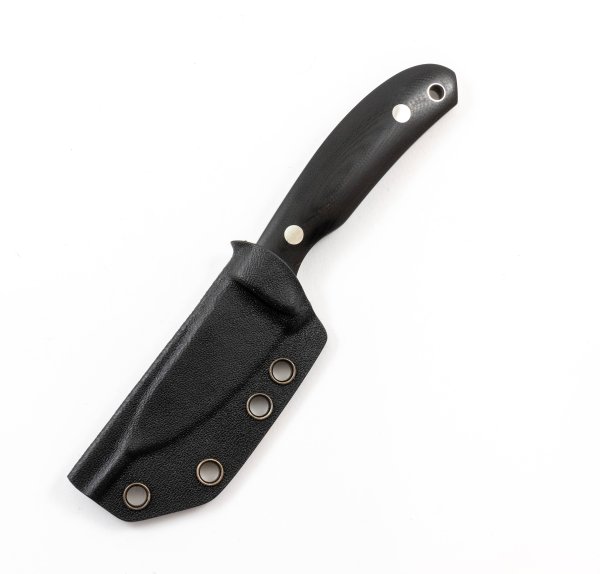 Casström Safari Mini Hunter, Black G10, Stainless/Hollow grind