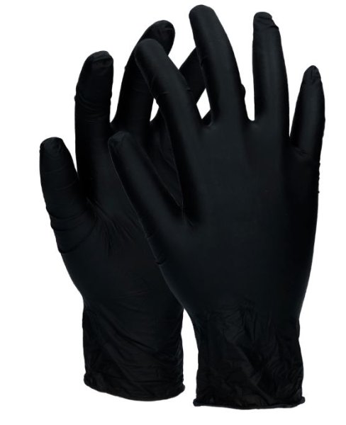 Nitrile Gloves Powder Free Large 200 pcs Black