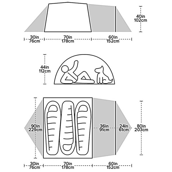 Big Agnes Blacktail Hotel 3 Olive/Chinois Green | Tent | 3 persons