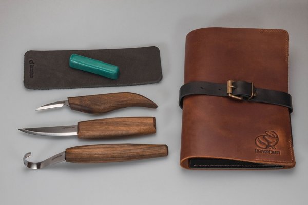BeaverCraft Wood Carving Tool Set Genuine Leather S13X