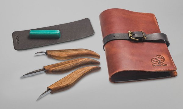 BeaverCraft Wood Carving Tool Set Genuine Leather S15X