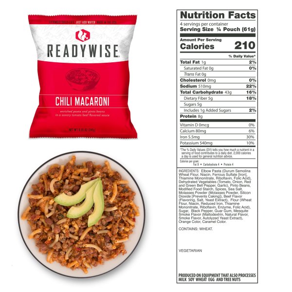 ReadyWise Food Supply | Freeze dried food | Food ration | 6580g