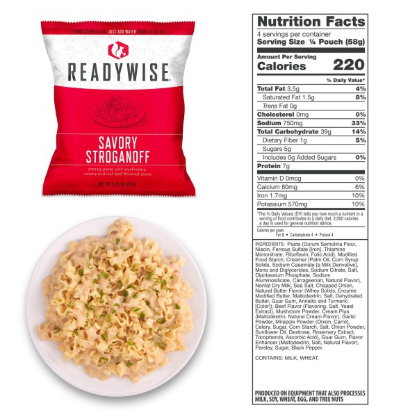 ReadyWise Food Supply | Freeze dried food | Food ration | 6580g