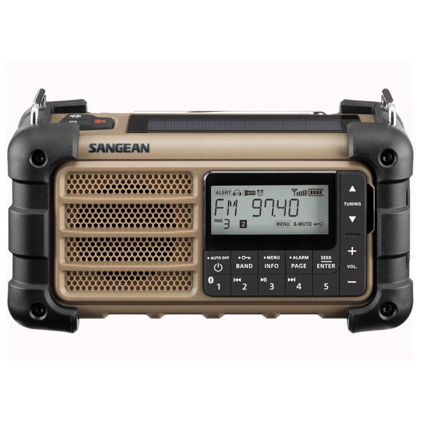 Sangean MMR99 Desert Tan | Handcranked radio with powerbank