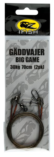 Pike Wire 30kg BIG GAME 70 cm (2-pk.)