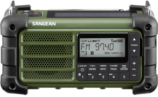 Sangean MMR99 Green | Handcranked radio with powerbank