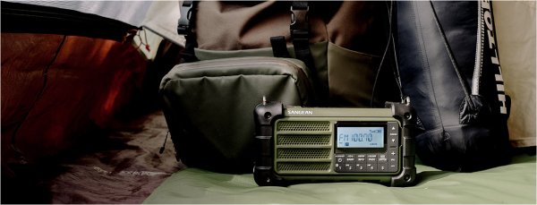 Sangean MMR99 Green | Handcranked radio with powerbank