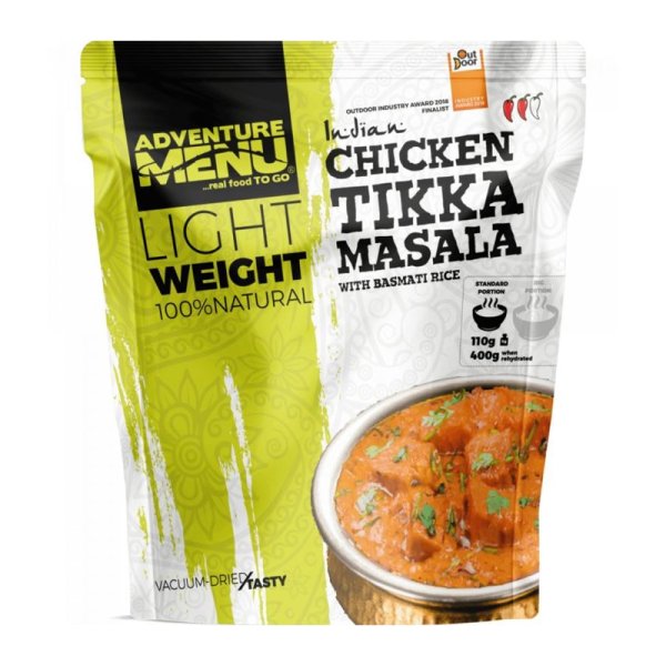 Adventure Menu | Chicken tikka masala with basmati rice Big Portion | Freeze-dried food | 173g
