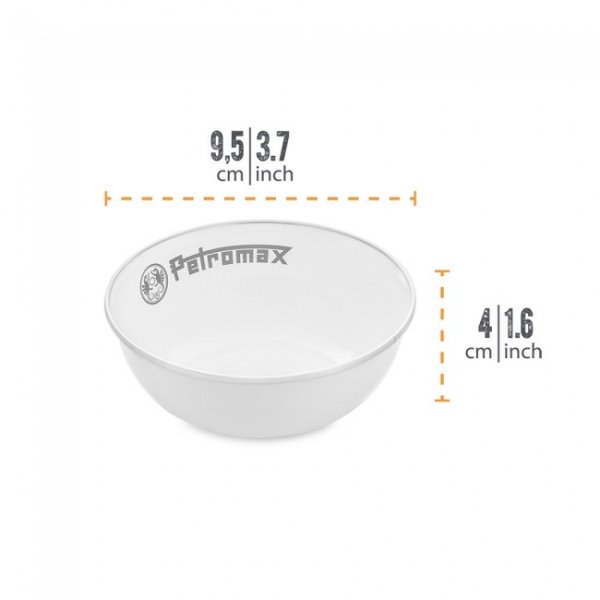 Petromax Enamel Bowls 160ml 2 pcs White