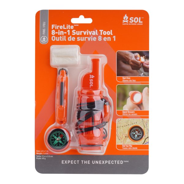 SOL Fire Lite 8-in-1 Survival Tool