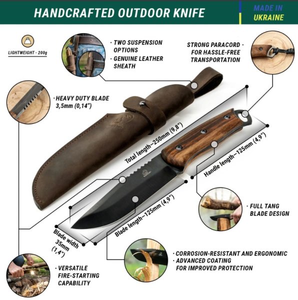 BeaverCraft Bushcraft Knife BSH4