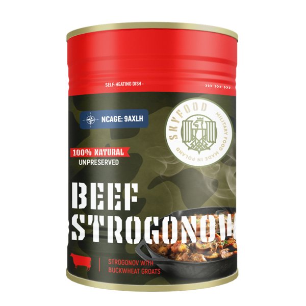 Sky Food | Beef Stroganow Self-Heating Can | MRE | 400g