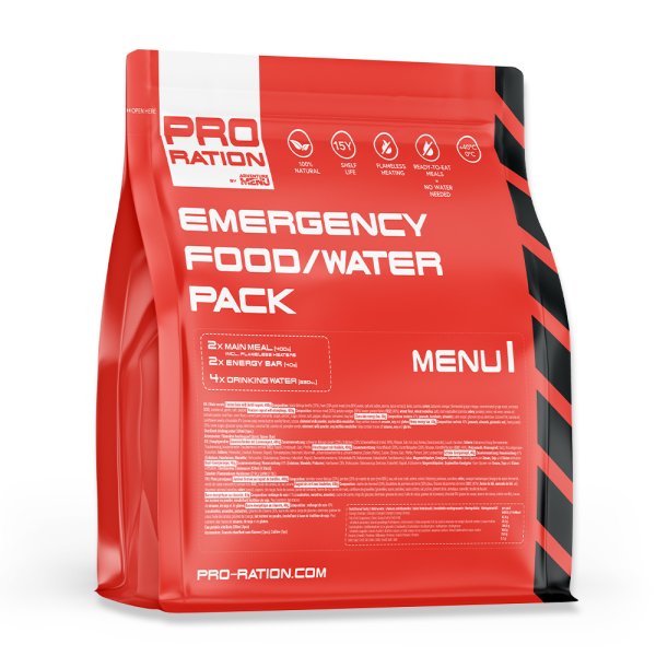 Pro Ration | Emergency Food/Water Pack Menu II | MRE | 2200g