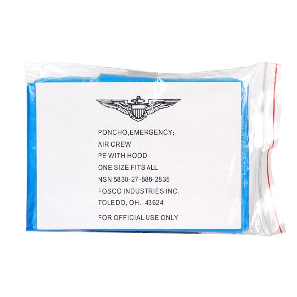 Emergency poncho Blue