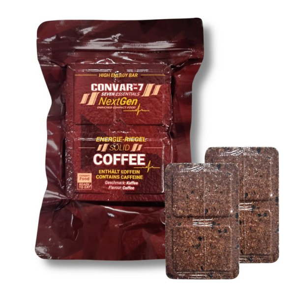 Convar Emergency Food | NextGen Energy Bar Solid Coffee 10-year shelf life | 120g