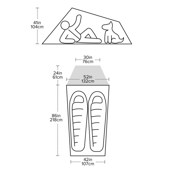 Big Agnes C Bar 2 Vetiver | Tent | 2 persons