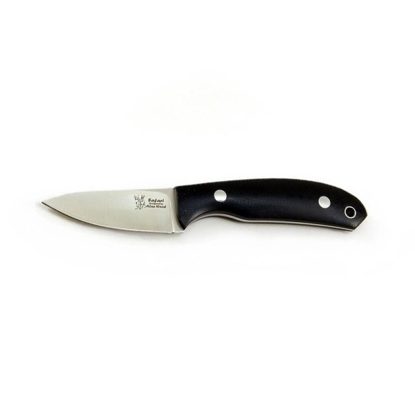 Casström Safari Mini Hunter, Black G10, Stainless/Hollow grind