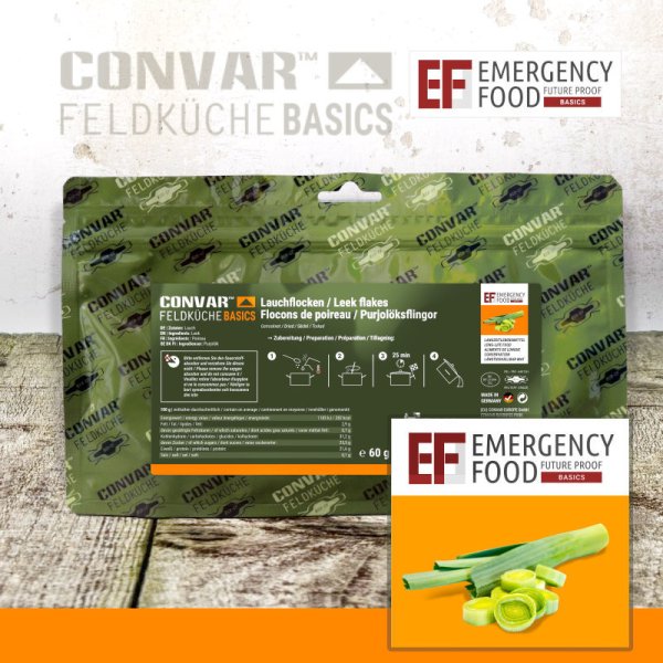 Convar Emergency Food | Emergency BASIC Leek | Freeze-dried food | 60g
